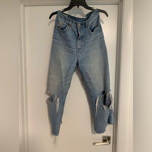 Levi’s hi rise wide leg cut cropped denim sz 28